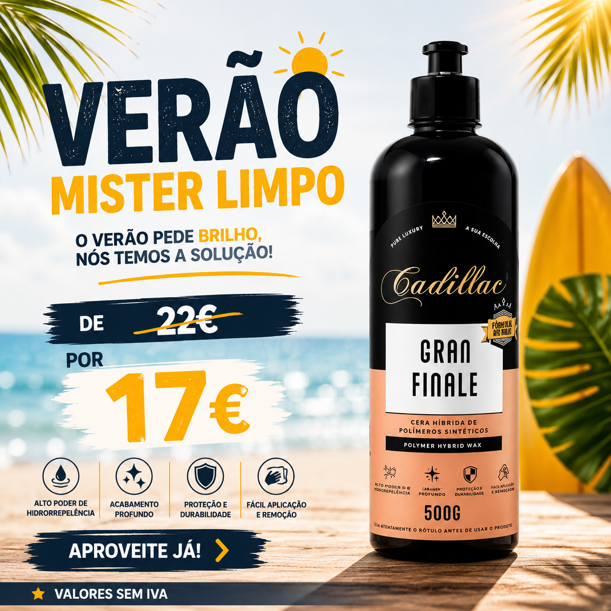 Cera Híbrida de Polímeros Sintéticos Gran Finale – Cadillac (500ml)