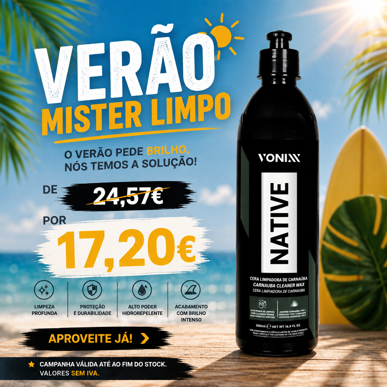 NATIVE BRAZILIAN CARNAÚBA CLEANER WAX