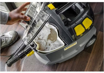 Lavadora de Estofos 1250W Karcher Puzzi 10/1 com Cabo para carpetes