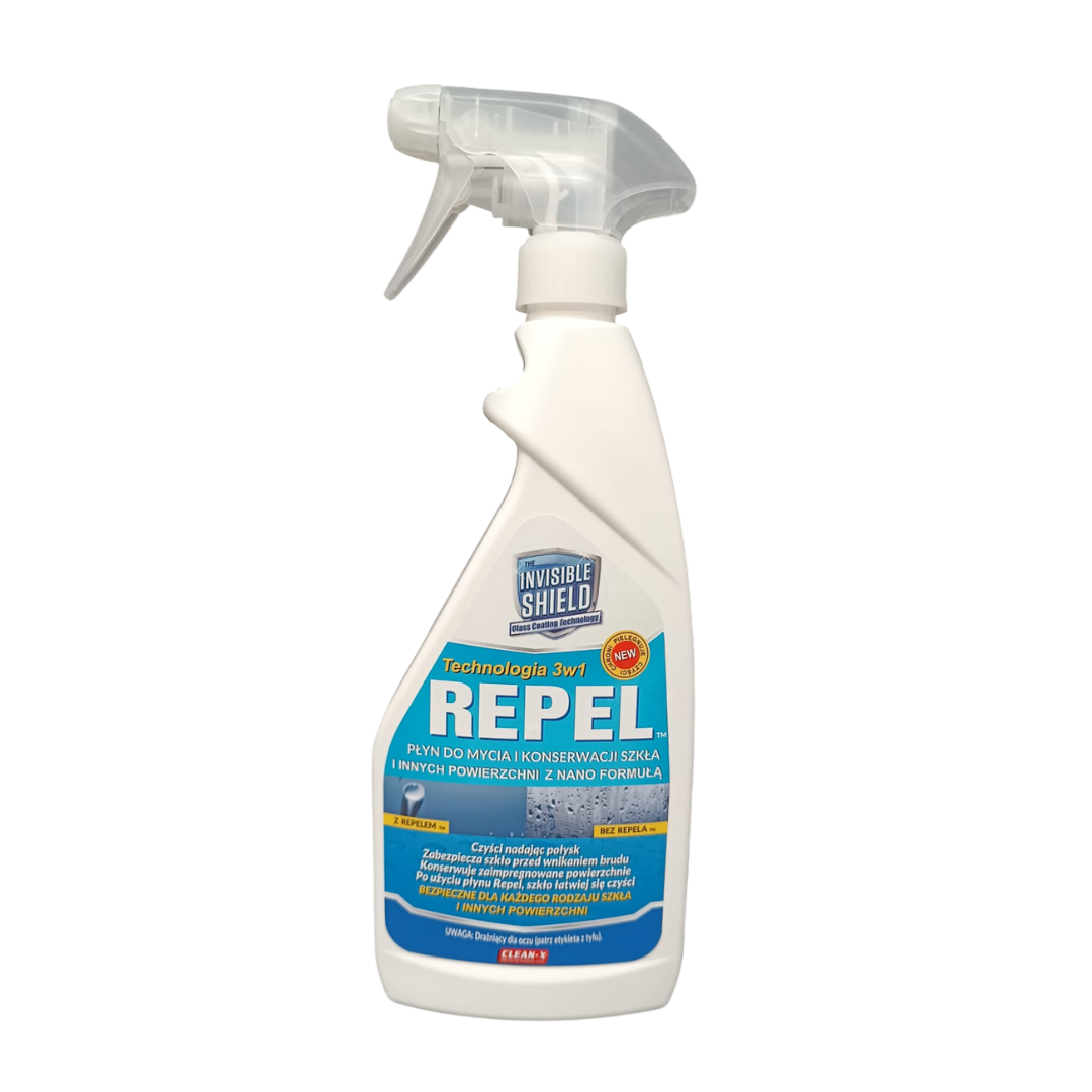 REPEL – Limpa e preserva vidros e outras superfícies, barreira nano hidrofóbica